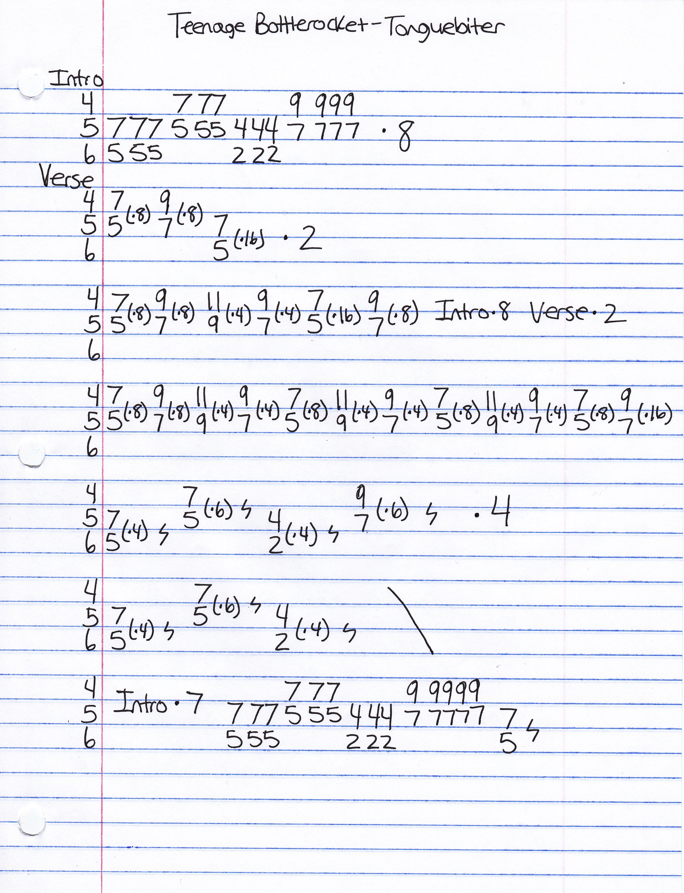 High quality guitar tab for Tonguebiter by Teenage Bottlerocket off of the album They Came From The Shadows. ***Complete and accurate guitar tab!***